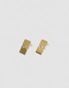 Open House Hinge Earrings In Brass