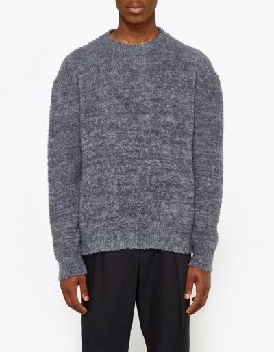 Jil Sander Crew Neck Ls Sweater In Open Grey