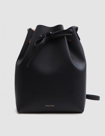 Mansur Gavriel Bucket Bag In Black/ballerina