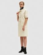Ashley Rowe Fitted Collar Dress In Cream