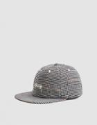 St Ssy Small Check Strapback Cap In White