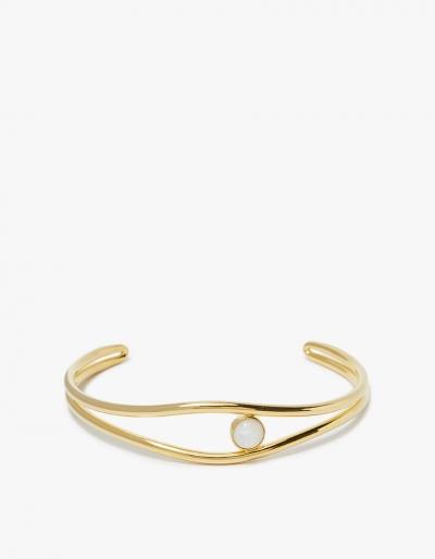 Lizzie Fortunato Double Wave Choker In Gold