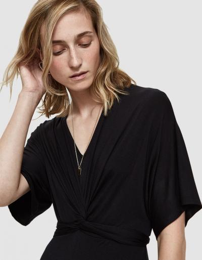 Farrow Vivaan Tie-front Jersey Dress