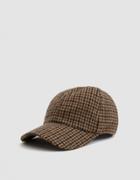 Officine G N Rale Italian Wool Cashmere Houndstooth Cap