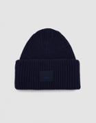 Acne Studios Pansy L Face Beanie In Navy