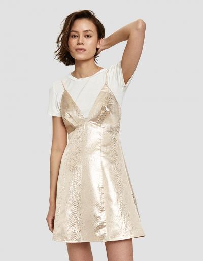 Farrow Chloe Dress In Champagne