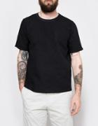 Our Legacy Black Cotton/linen Weaved Tee