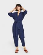 Jesse Kamm The Kimono Jumpsuit In Indigo