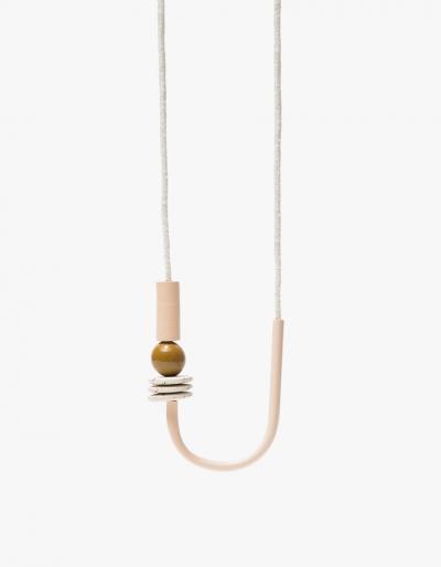 Maslo Jewelry Chock A Block In Nude/off White/moss