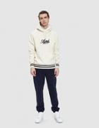 Aim  Leon Dore Reverse Fleece Kanga Hoodie In Natural &