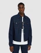 Calvin Klein Jeans Est. 1978 Trucker Jacket In Panel Rinse Indigo
