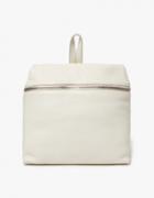 Kara Pebble Leather Backpack In Off White
