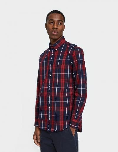 Gitman Brothers Vintage Plaid Flannel Shirt In Red/navy