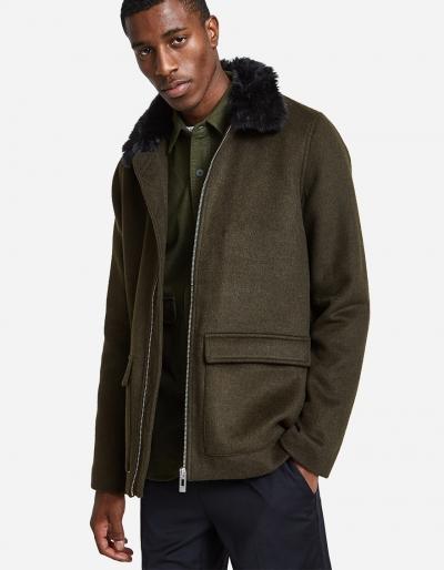 Han Kjobenhavn Wool Air Jacket In Green
