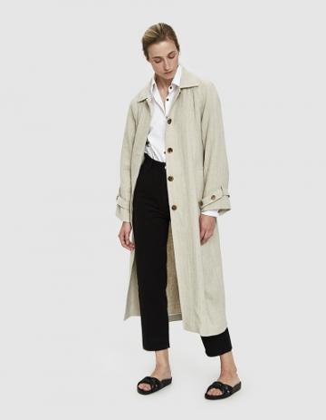 Amomento Linen Trench Coat