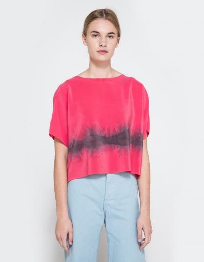 Willow Knows Cropped T In Pink W/true Black