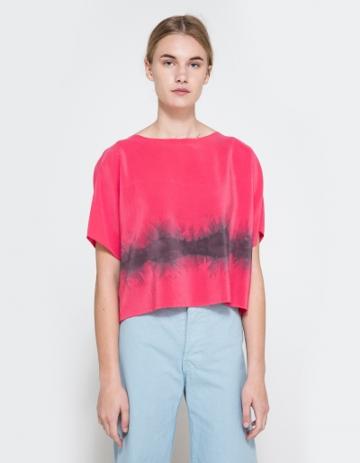 Willow Knows Cropped T In Pink W/true Black