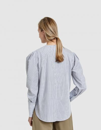 Just Female Verti Blouse In Blue