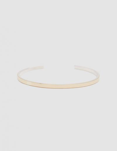 Loren Stewart Silver Alpha Cuff In Rolled Gold
