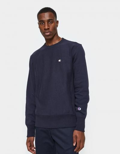 Champion Reverse Weave Rw Crewneck Sweatshirt In Navy