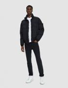 Stone Island Garment Dyed Crinkle Reps Real Down Jacket In Navy Blue