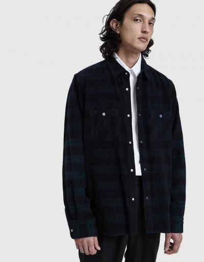 Sacai Flannel Check Button Up
