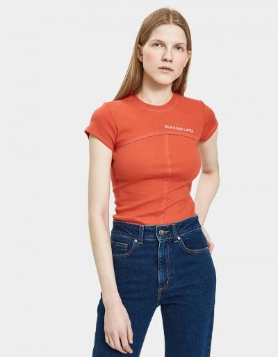 Eckhaus Latta Lapped Baby Tee