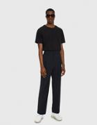 Lemaire Two Pleated Pants In Blue Black