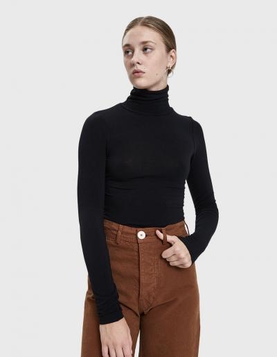 Farrow Chanice Turtleneck Tee In Black