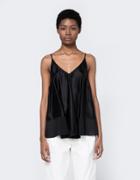 T By Alexander Wang Silk Trapeze Cami In Black