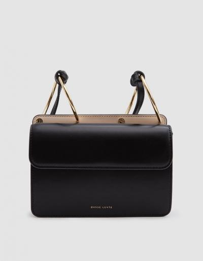 Danse Lente Mia Accordion Bag In Black/light Pink