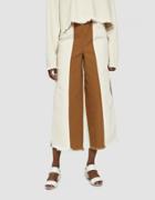 Ashley Rowe Sewn Stripe Mixed-material Pant