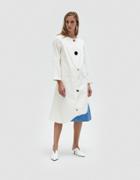 Delfina Balda Lisso Dress In Off-white/swimming Pool Blue