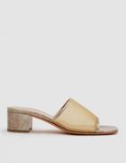 Maryam Nassir Zadeh Sophie Mesh Slide In Gold/straw