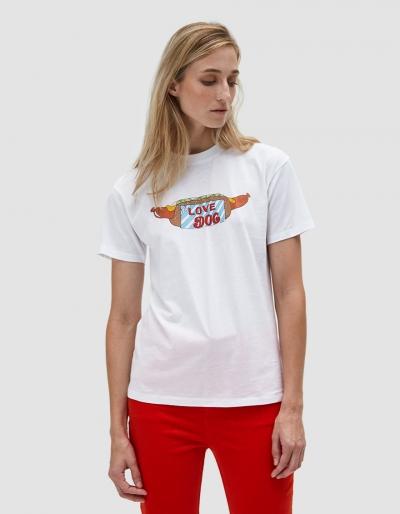 Ganni Harway T-shirt With Hotdog