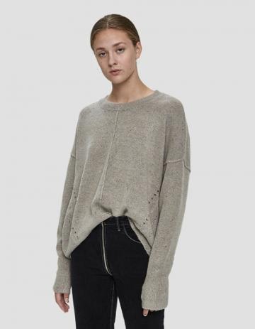 Which We Want Marti Speckled Oversized Sweater In Grey