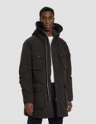 Stone Island David Tc Down Hooded Coat In Anthracite