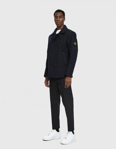Stone Island Panno-r 4l Stretch Peacoat In Navy Blue