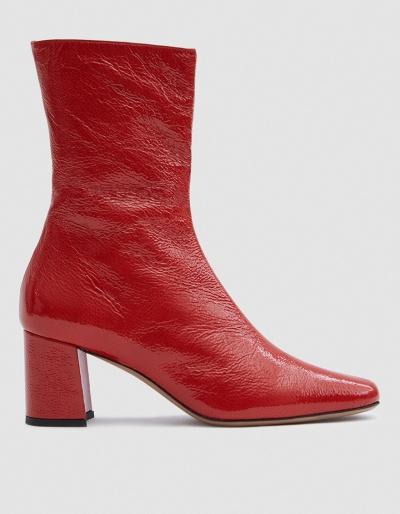 Trademark Mira Crinkle Patent Boot