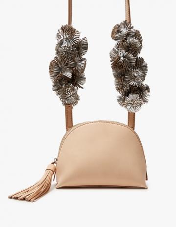 Loeffler Randall Crossbody Pouch In Natural/sil