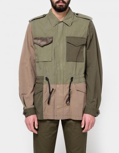 3.1 Phillip Lim Mixed Canvas Patchwork Field Jacket
