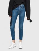 Re/done High Rise Ankle Crop In Dark