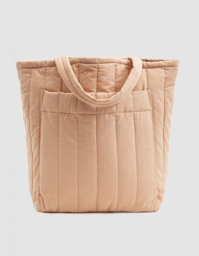 Baggu Quilted Pocket Tote In Canyon
