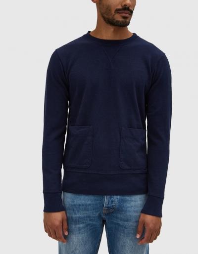 Velva Sheen Heavy Oz. Crewneck Sweatshirt In Navy