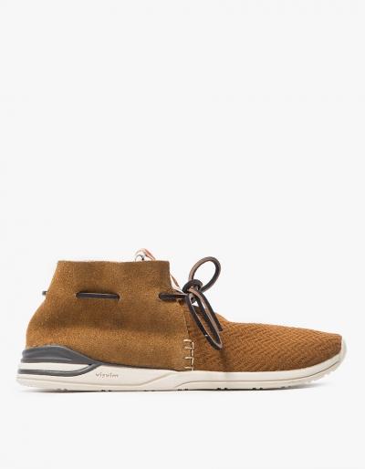 Visvim Huron Mesh Moc-folk In Brown