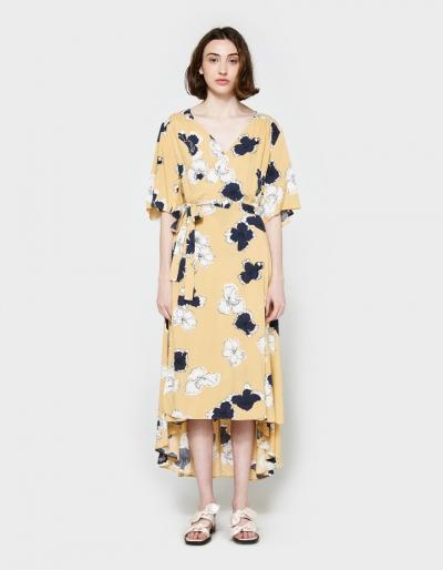Just Female Nolita Wrap Dress In Yellow