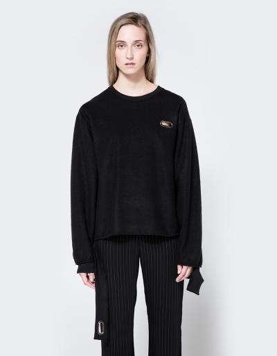 Collina Strada Sweatshirt Grommeted In Black