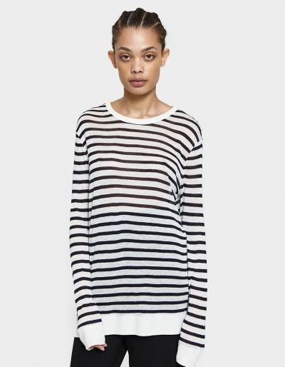 T By Alexander Wang Striped Slub Jersey