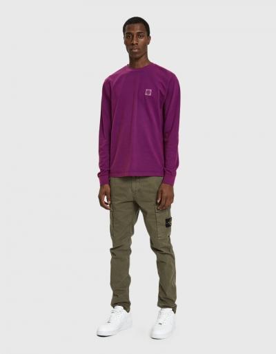 Stone Island Garment Dyed Old Effect Cargo Pant In Olive