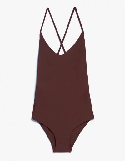 Matteau Swim Cross Back Maillot In Cocoa